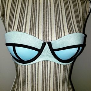 Victoria's Secret Color Block Strapless Bikini Top